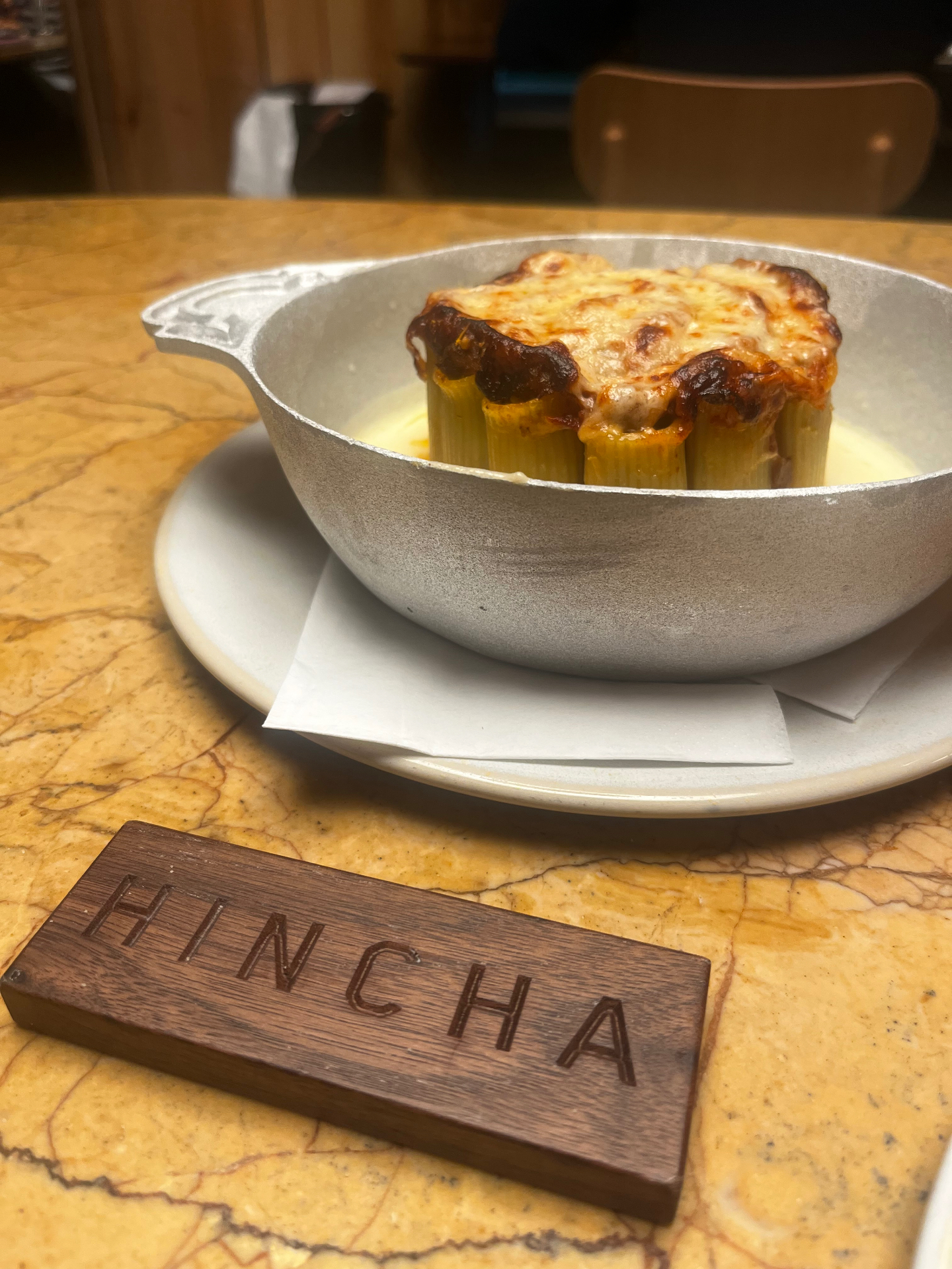 Pasta gratinada en Hincha