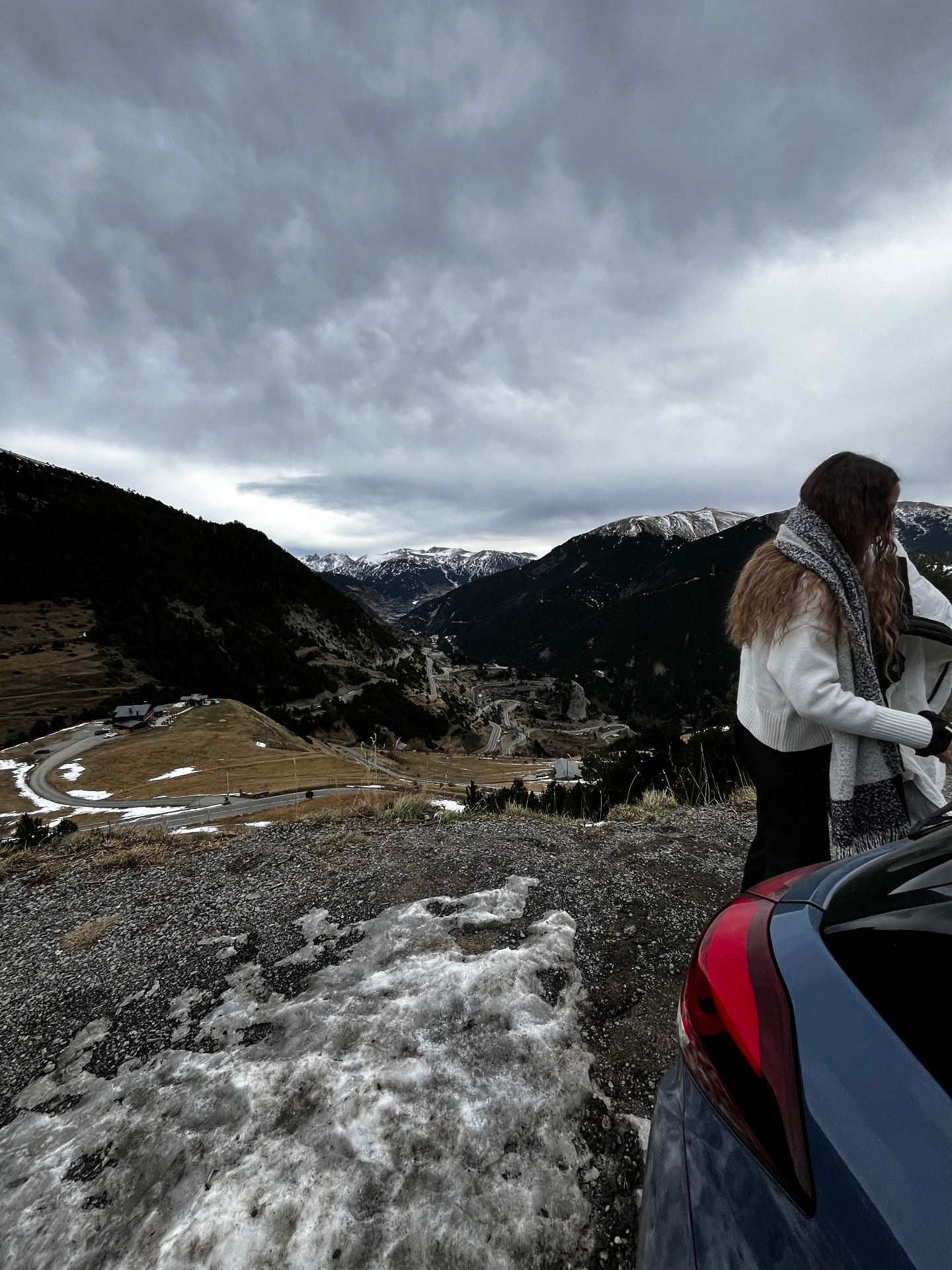 Mirador sobre el valle nevado